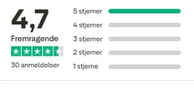 5 stjerner Truspilot